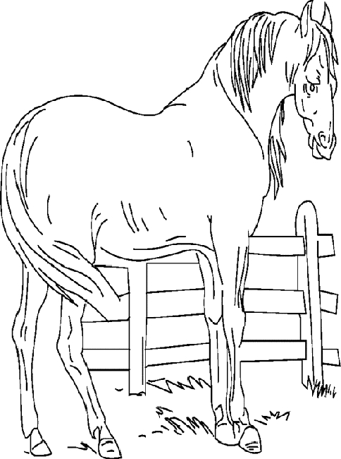 Coloriage d'animaux de la ferme dans un paysage bucolique