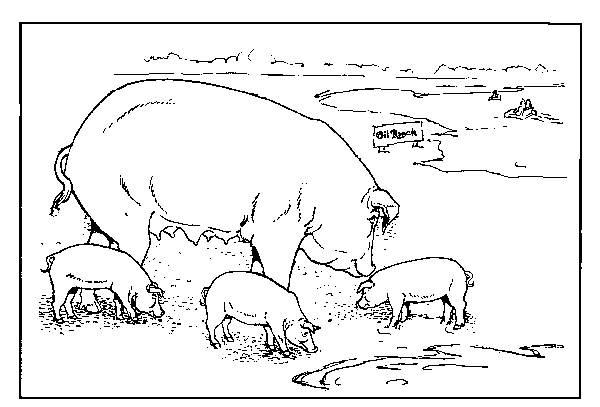 Coloriage d'animaux de la ferme en pleine activité