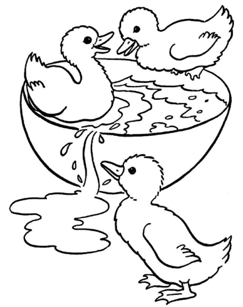 Coloriage d'un groupe d'animaux de la ferme dans un champ