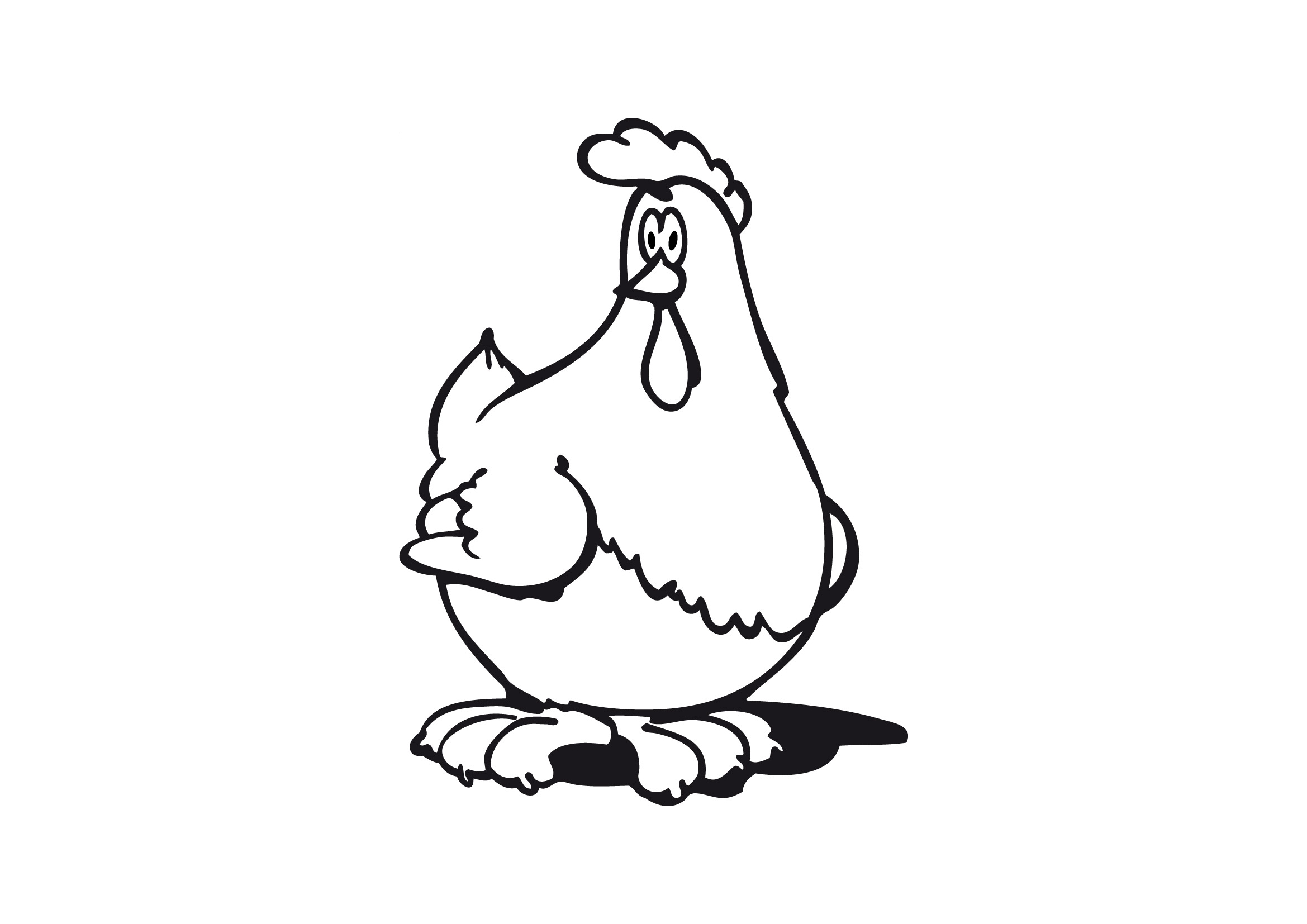 Coloriage d'animaux de la ferme avec un cochon et un poulailler
