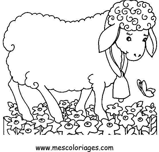 Coloriage d'animaux de la ferme en pleine activité