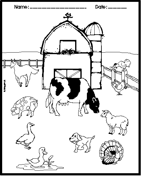 Une scène de la ferme avec des animaux en pleine activité