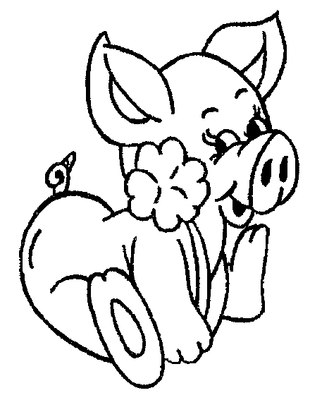 Scène de vie animalière à la ferme avec un cochon et ses compagnons