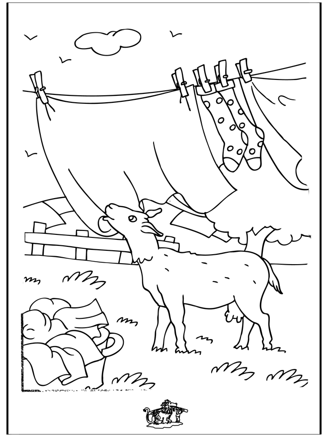 Scène de coloriage d'animaux de la ferme en pleine activité