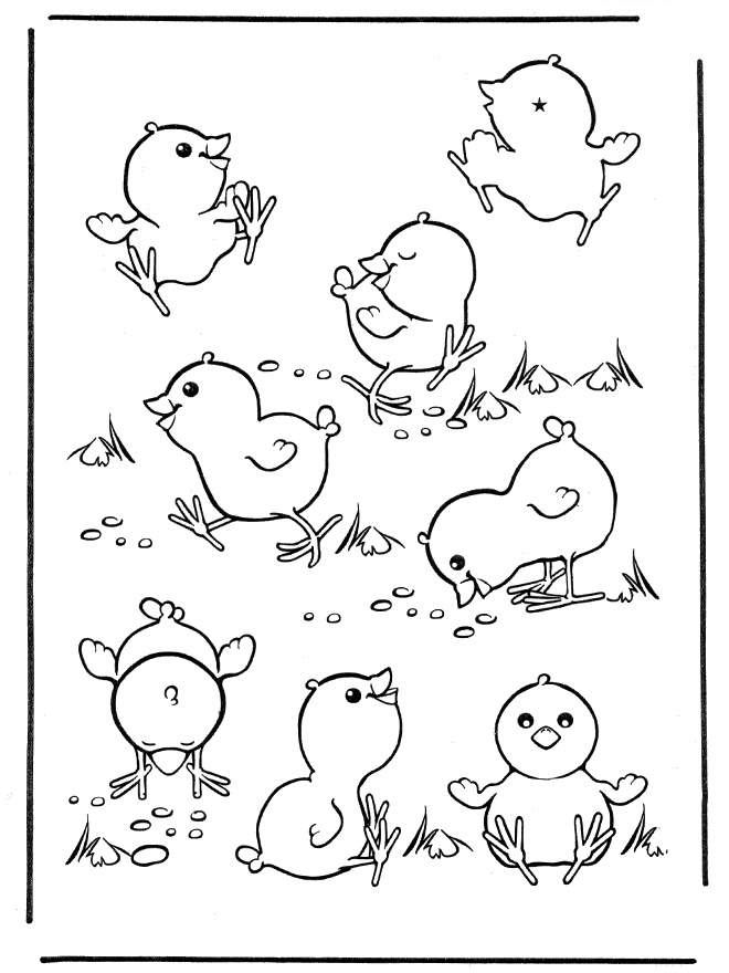 Coloriage d'animaux de la ferme en pleine activité