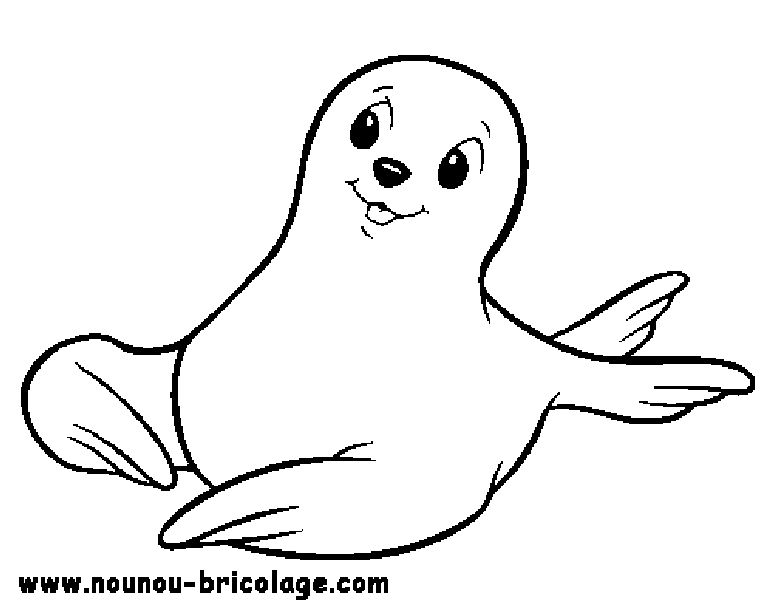 Coloriage d'animaux marins évoluant dans un océan animé