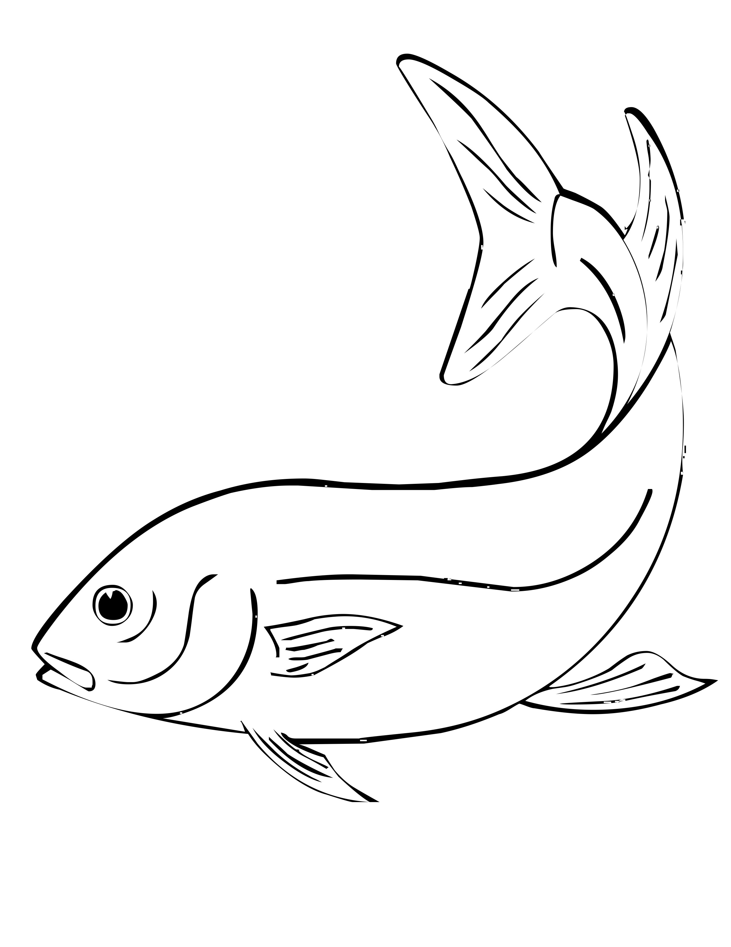 Coloriage d'animaux marins évoluant dans un décor sous-marin