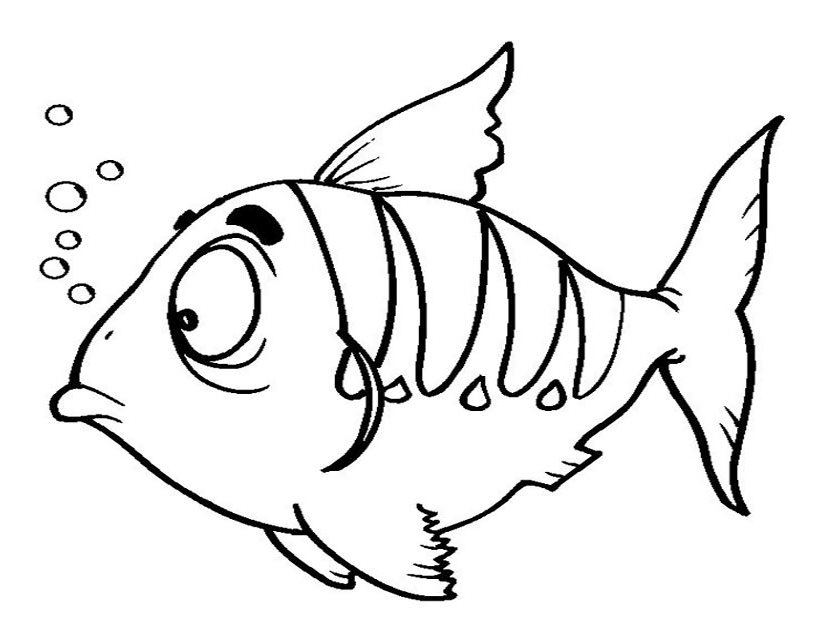 Coloriage d'animaux marins évoluant dans leur habitat sous-marin