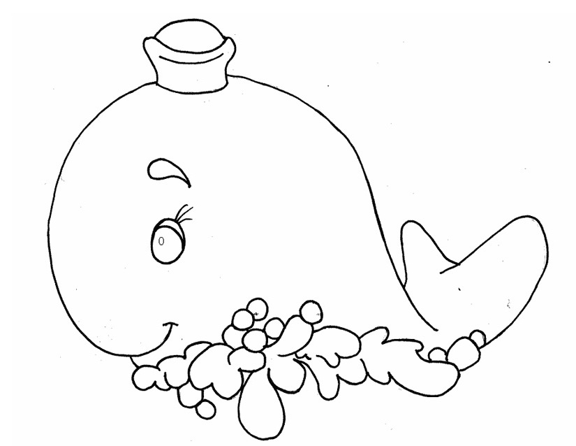 Coloriage d'animaux marins évoluant dans un monde sous-marin