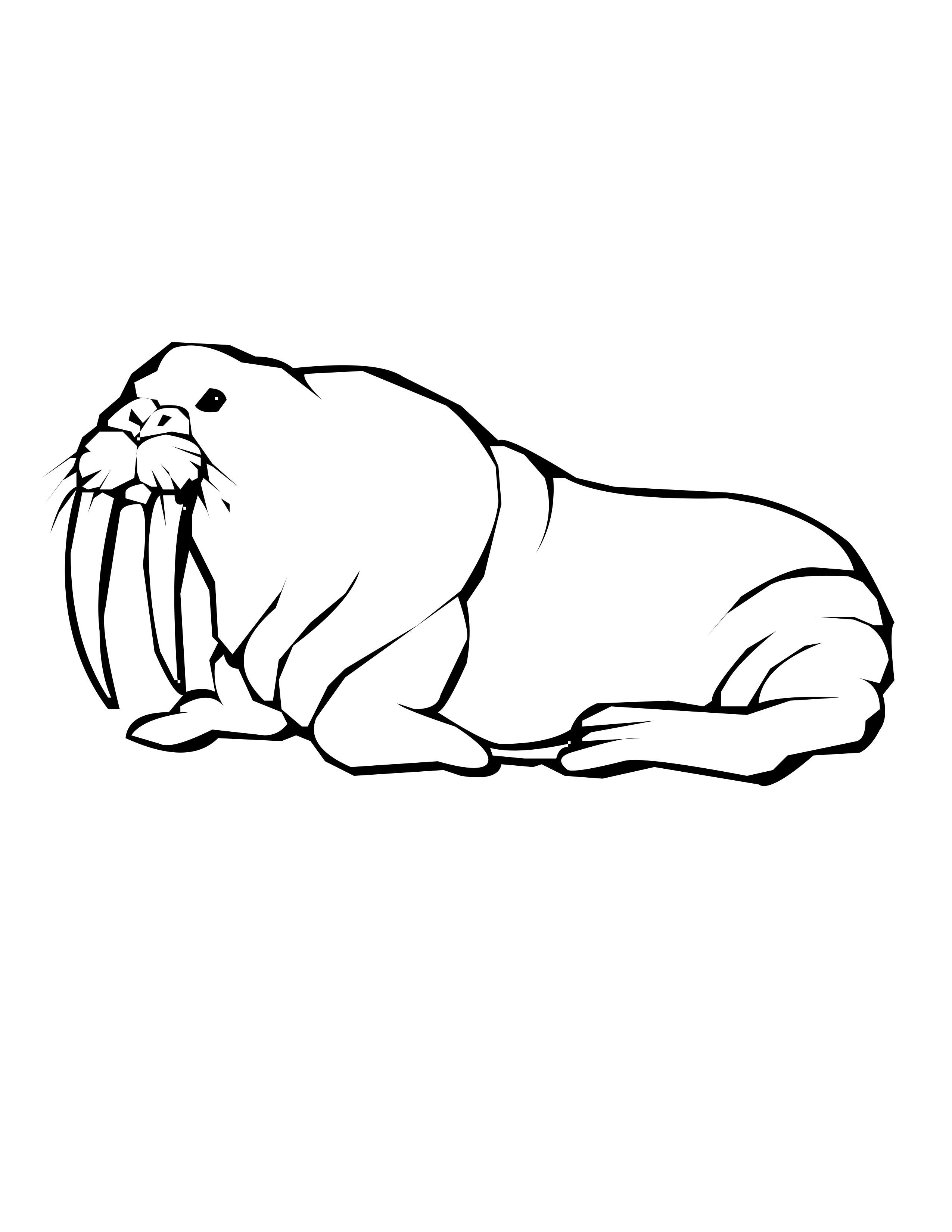 Coloriage d'animaux marins évoluant dans un décor sous-marin