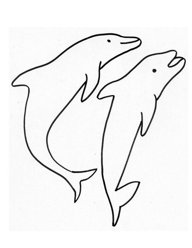 Coloriage d'animaux marins évoluant dans un décor sous-marin