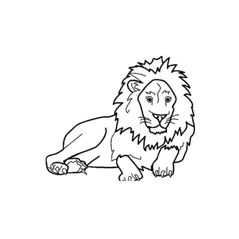 Coloriage d'animaux sauvages de la jungle en pleine activité