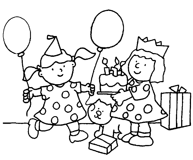 Un anniversaire joyeux avec un gâteau et des ballons colorés