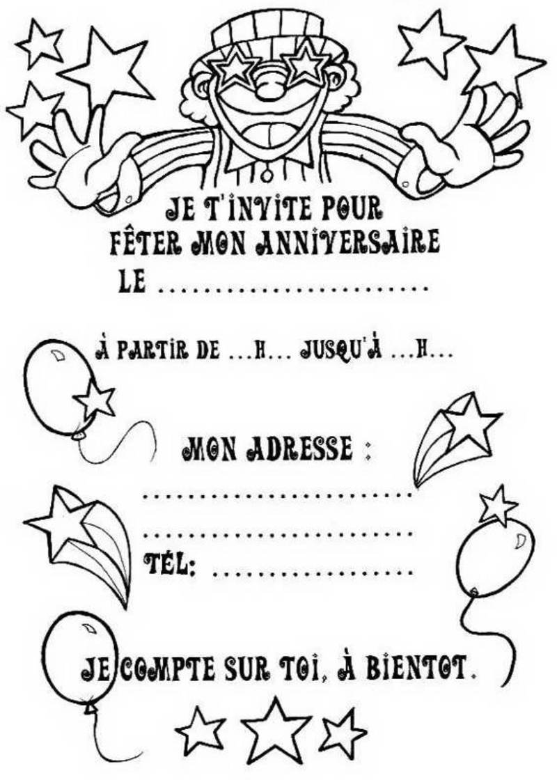 Coloriage d'une fête d'anniversaire avec un gâteau et des ballons