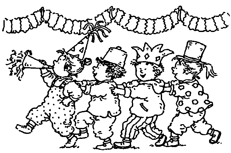 Un coloriage d'anniversaire avec des ballons et un gâteau festif