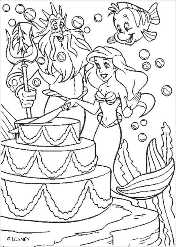 Coloriage d'un anniversaire joyeux avec des ballons et un gâteau