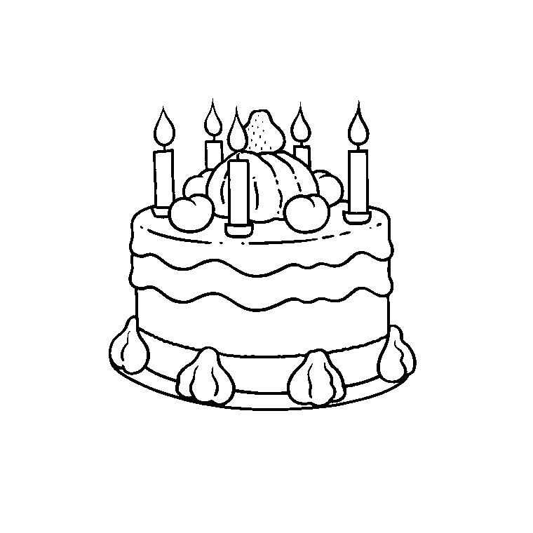 Enfants célébrant un anniversaire avec gâteau et décorations