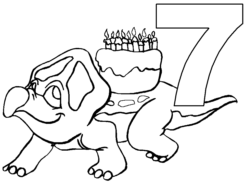 Coloriage d'une fête d'anniversaire animée avec des ballons et un gâteau