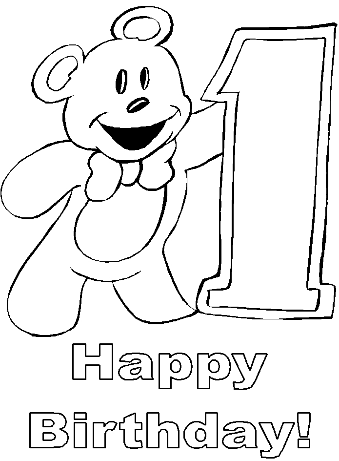 Coloriage d'un anniversaire festif avec un gâteau et des ballons