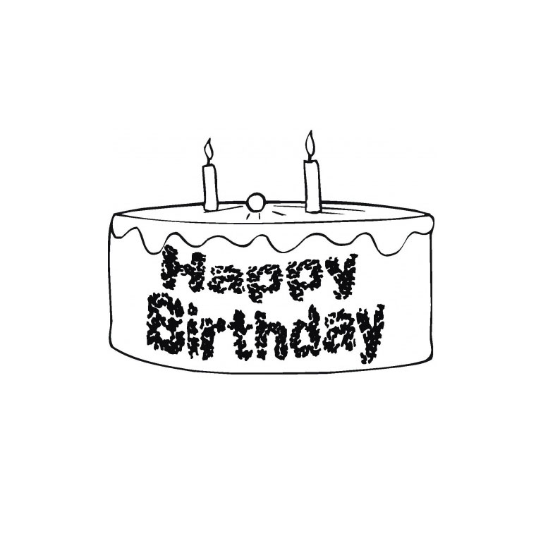Célébration d'anniversaire animée avec des ballons et un gâteau