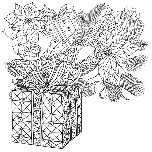 Coloriage antistress représentant un mandala floral complexe Coloriage antistress représentant un mandala floral complexe