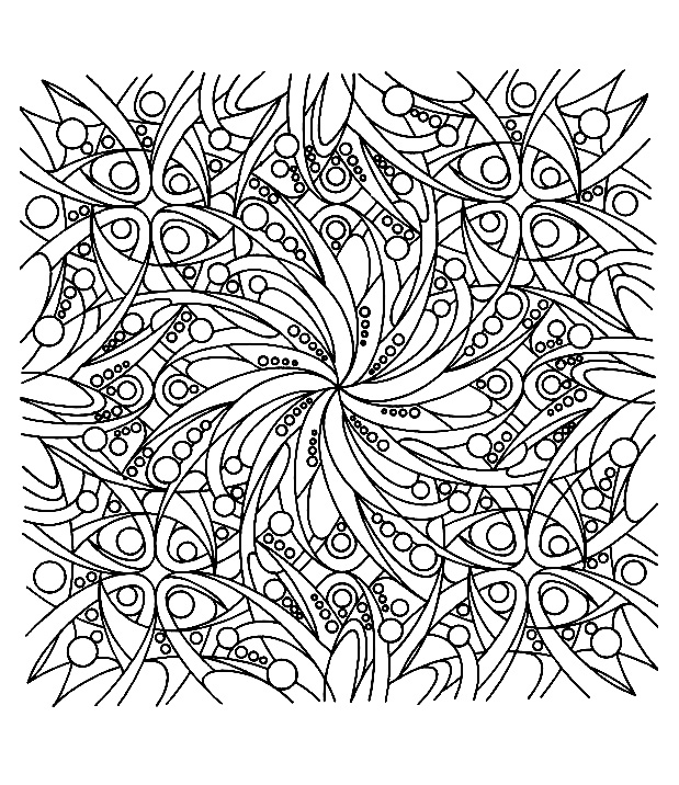 Coloriage antistress avec des motifs floraux et géométriques Coloriage antistress avec des motifs floraux et géométriques