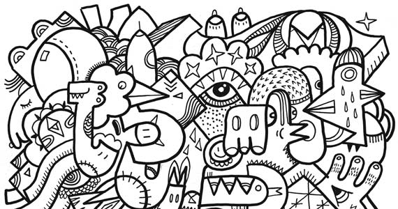 Coloriage antistress avec motifs géométriques et floraux Coloriage antistress avec motifs géométriques et floraux