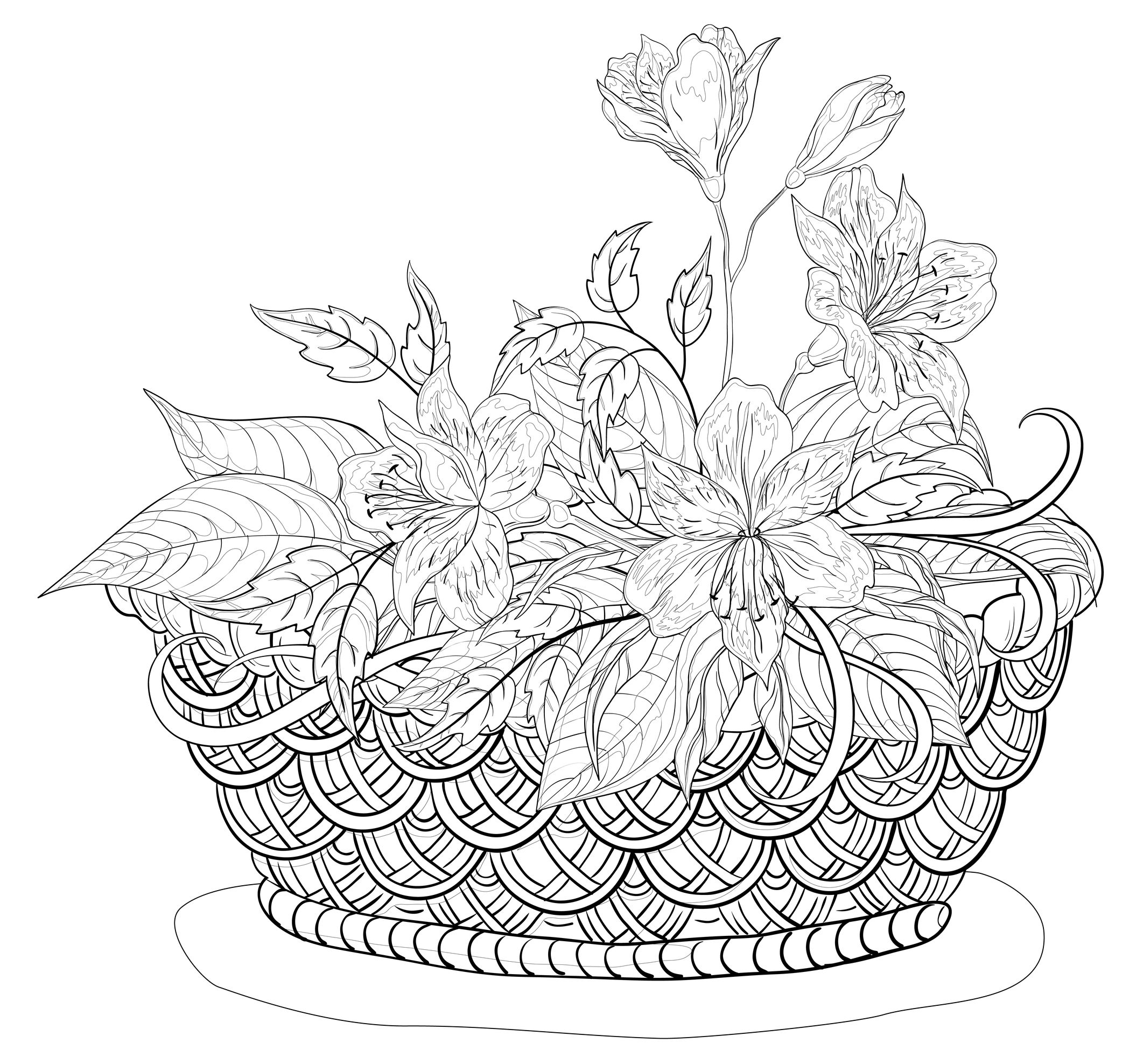 Coloriage antistress de motifs abstraits entrelacés Coloriage antistress de motifs abstraits entrelacés