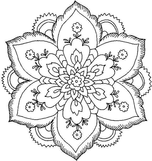 Coloriage antistress avec des motifs floraux et géométriques Coloriage antistress avec des motifs floraux et géométriques