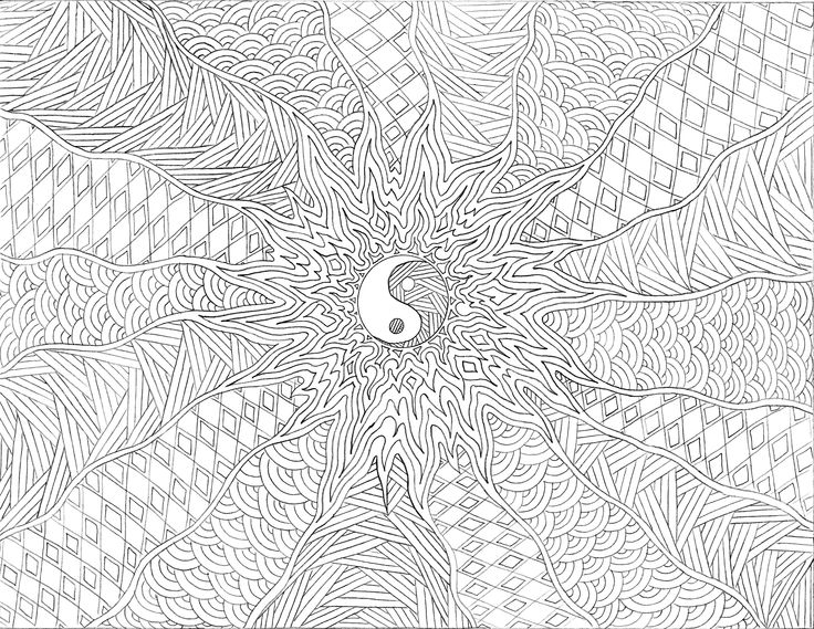 Coloriage antistress avec motifs géométriques et floraux Coloriage antistress avec motifs géométriques et floraux