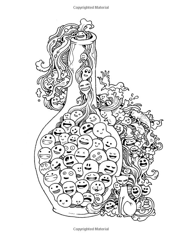 Coloriage antistress représentant des motifs floraux entrelacés