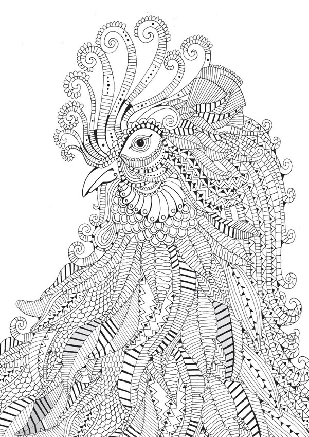 Coloriage antistress avec motifs géométriques et floraux