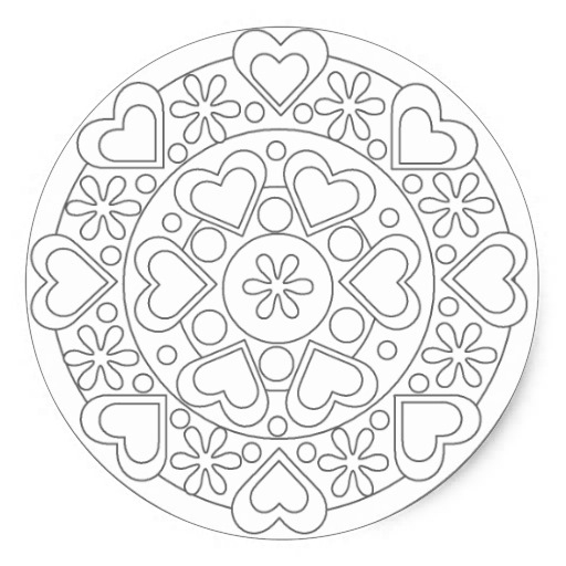 Coloriage antistress avec des motifs géométriques et floraux