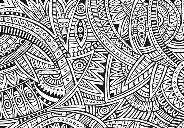 Coloriage antistress d’un mandala floral complexe