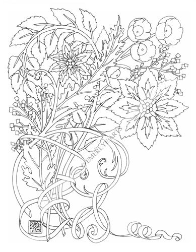 Coloriage antistress de motifs géométriques et floraux Coloriage antistress de motifs géométriques et floraux