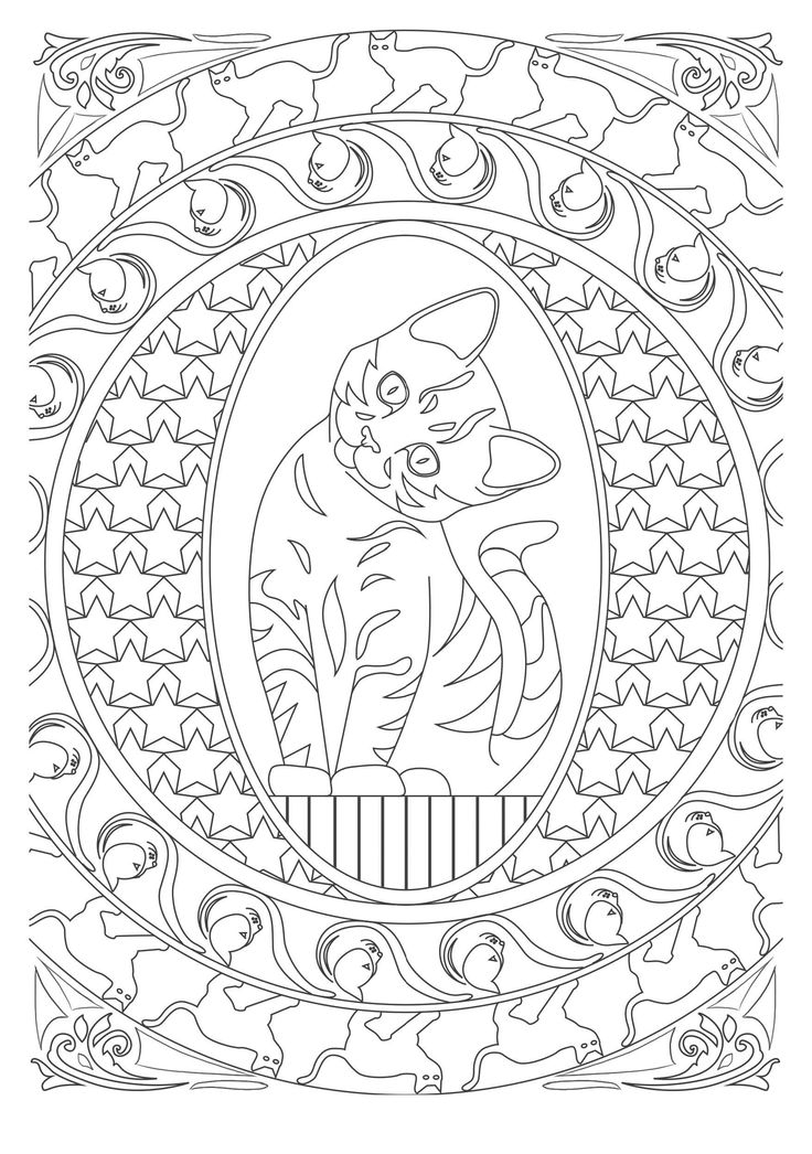 Coloriage antistress avec motifs floraux et formes géométriques