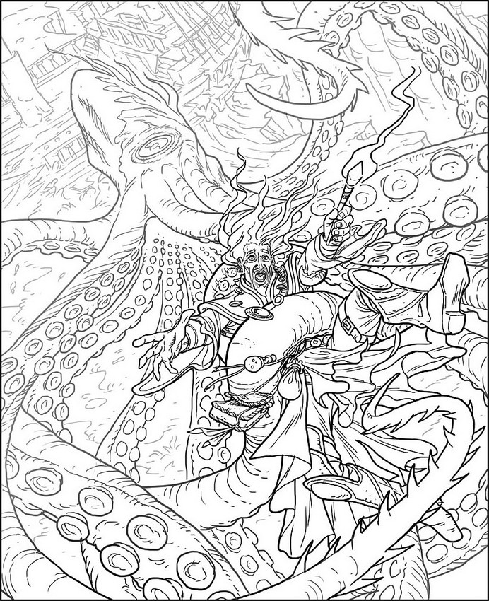 Coloriage antistress avec motifs floraux et géométriques