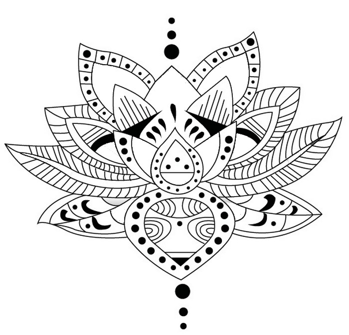 Coloriage antistress avec motifs floraux et géométriques