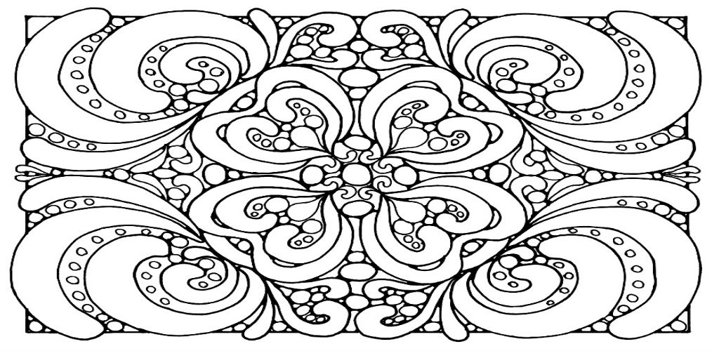 Coloriage antistress représentant un motif géométrique complexe