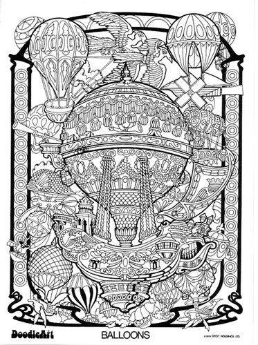 Coloriage d'un motif antistress avec motifs floraux et géométriques