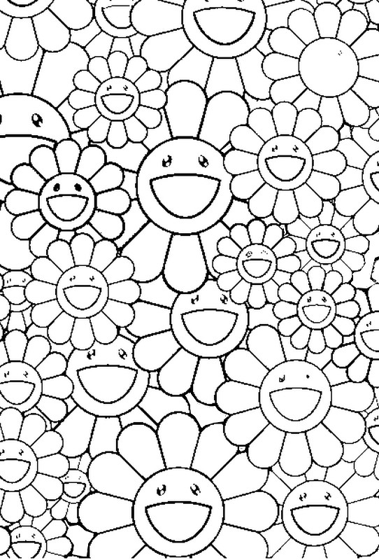 Coloriage antistress avec motifs floraux et formes géométriques