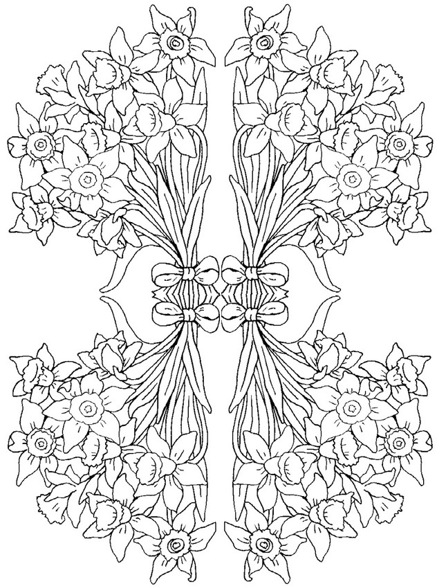 Coloriage antistress de motifs géométriques et organiques entrelacés