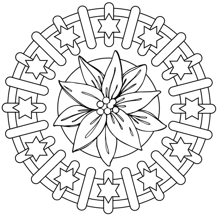Coloriage antistress avec motifs géométriques et floraux Coloriage antistress avec motifs géométriques et floraux