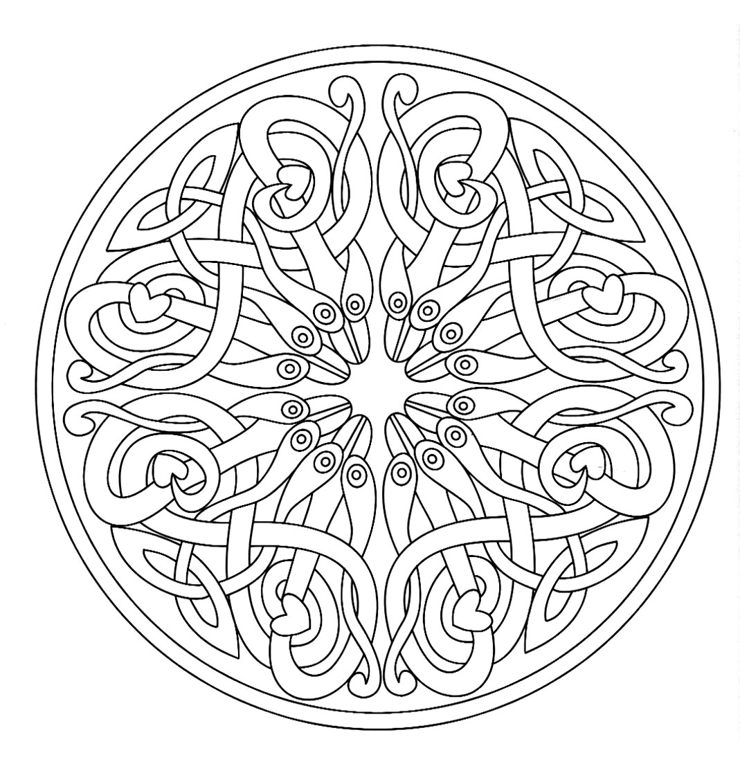 Coloriage antistress d'un motif abstrait complexe Coloriage antistress d'un motif abstrait complexe