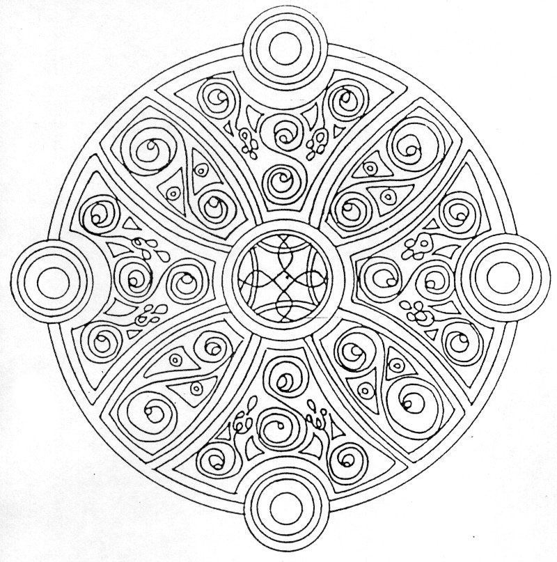 Coloriage antistress avec motifs floraux et géométriques