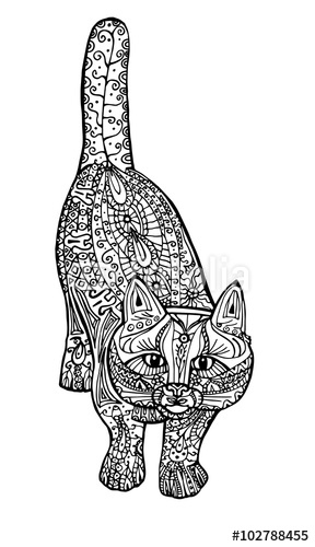 Coloriage antistress avec motifs géométriques et floraux Coloriage antistress avec motifs géométriques et floraux