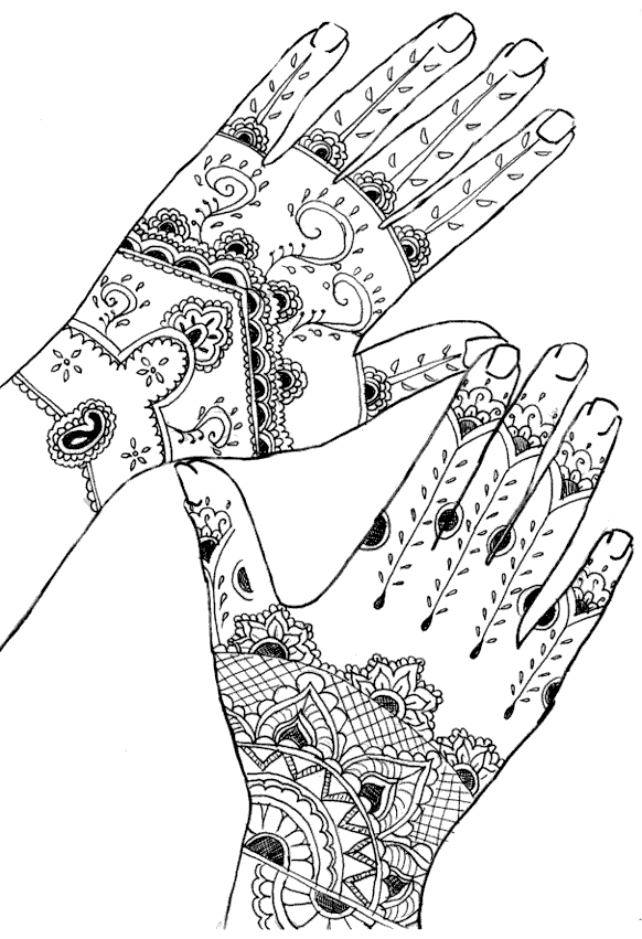 Coloriage antistress représentant un motif floral complexe et apaisant Coloriage antistress représentant un motif floral complexe et apaisant