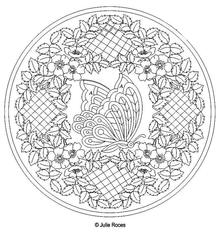 Coloriage antistress avec motifs géométriques et floraux