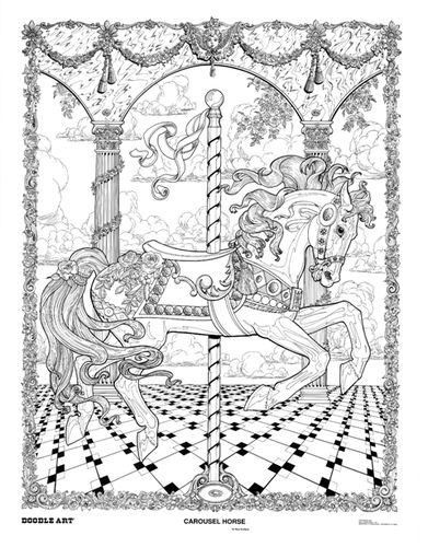 Coloriage antistress d’un jardin luxuriant avec des motifs floraux