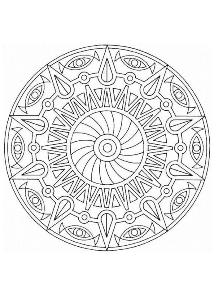 Coloriage antistress d'un motif abstrait géométrique